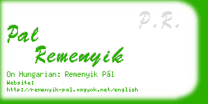 pal remenyik business card